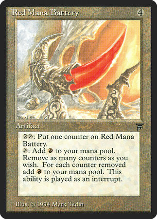 Red Mana Battery [Legends] | The Clever Kobold