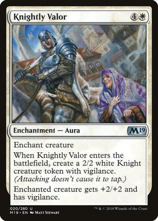 Knightly Valor [Core Set 2019] | The Clever Kobold