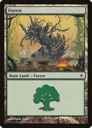 Forest (174) [New Phyrexia] | The Clever Kobold