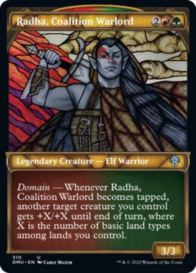 Radha, Coalition Warlord (Showcase) [Dominaria United] | The Clever Kobold
