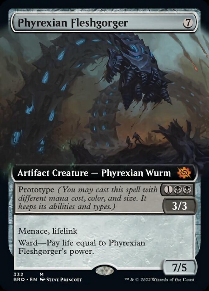 Phyrexian Fleshgorger (Extended Art) [The Brothers' War] | The Clever Kobold