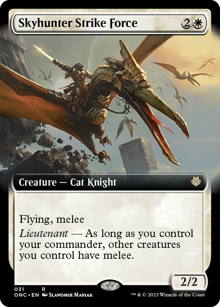 Skyhunter Strike Force (Extended Art) [Phyrexia: All Will Be One Commander] | The Clever Kobold