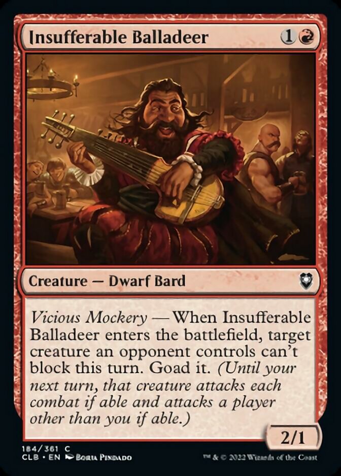 Insufferable Balladeer [Commander Legends: Battle for Baldur's Gate] | The Clever Kobold