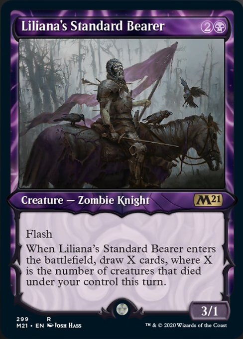 Liliana's Standard Bearer (Showcase) [Core Set 2021] | The Clever Kobold