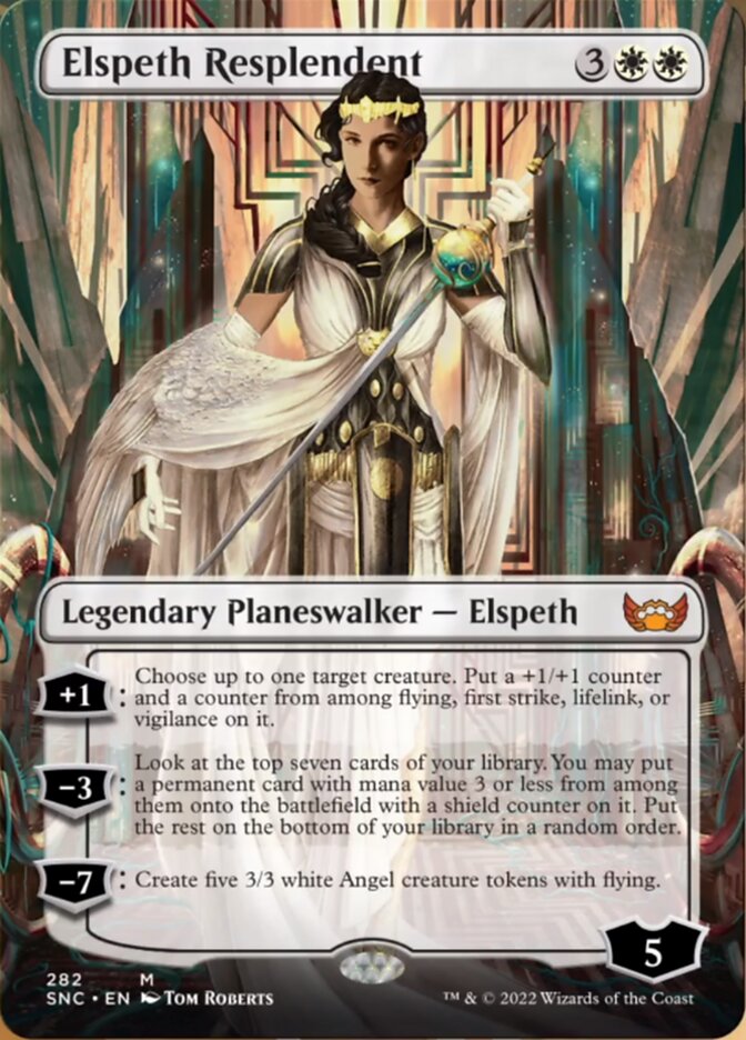 Elspeth Resplendent (Borderless) [Streets of New Capenna] | The Clever Kobold