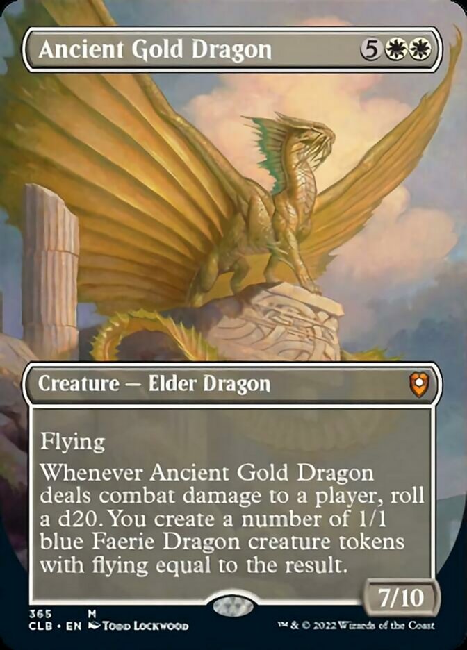 Ancient Gold Dragon (Borderless Alternate Art) [Commander Legends: Battle for Baldur's Gate] | The Clever Kobold