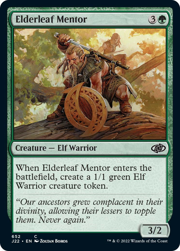 Elderleaf Mentor [Jumpstart 2022] | The Clever Kobold