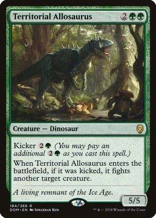 Territorial Allosaurus [Dominaria] | The Clever Kobold