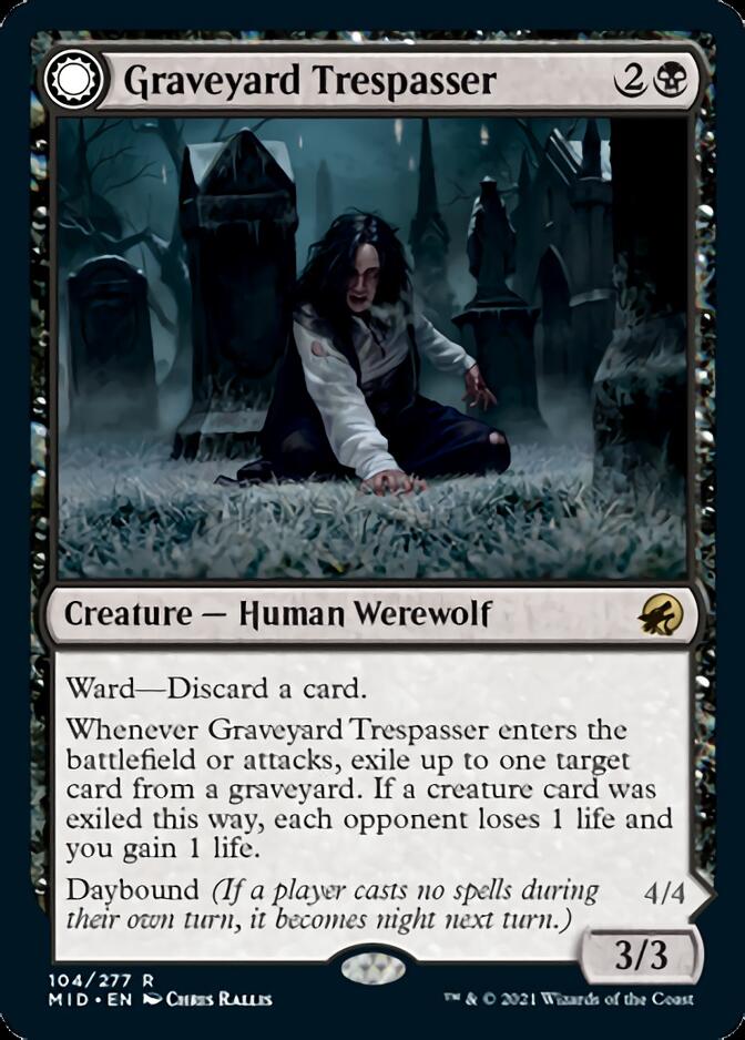 Graveyard Trespasser // Graveyard Glutton [Innistrad: Midnight Hunt] | The Clever Kobold