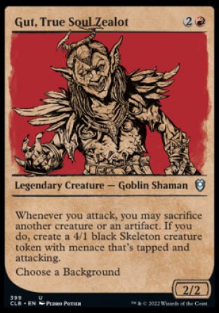 Gut, True Soul Zealot (Showcase) [Commander Legends: Battle for Baldur's Gate] | The Clever Kobold