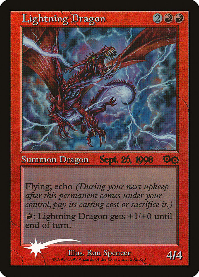 Lightning Dragon [Urza's Saga Promos] | The Clever Kobold