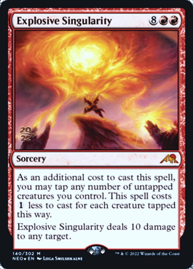 Explosive Singularity [Kamigawa: Neon Dynasty Prerelease Promos] | The Clever Kobold