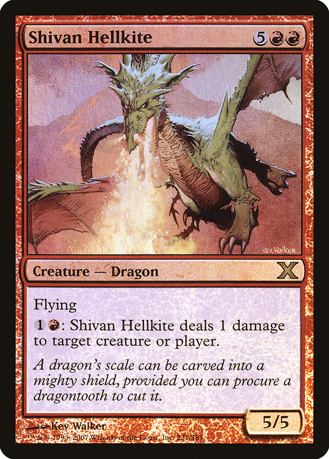 Shivan Hellkite (Premium Foil) [Tenth Edition] | The Clever Kobold