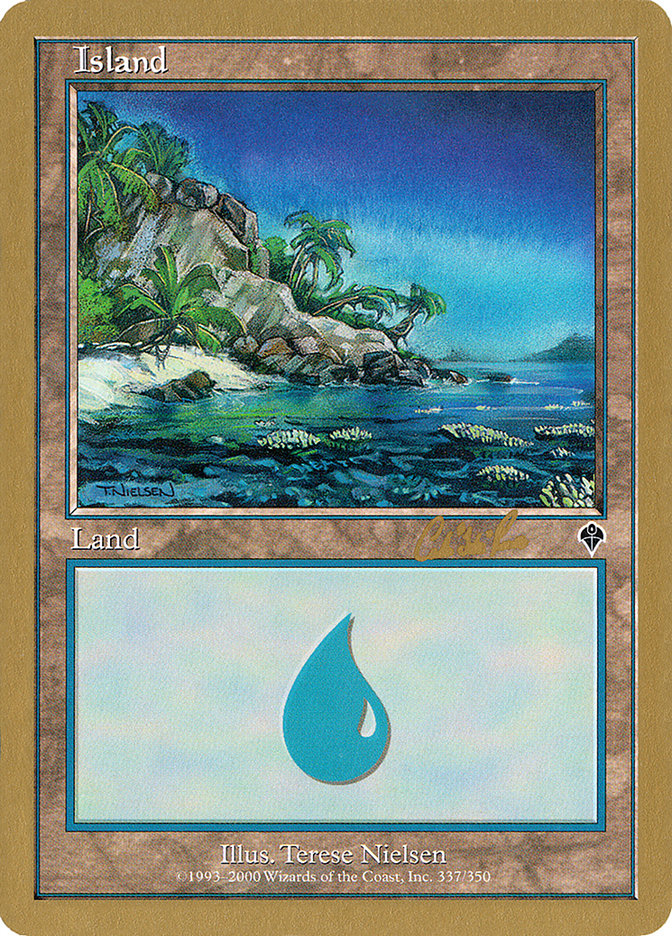 Island (cr337) (Carlos Romao) [World Championship Decks 2002] | The Clever Kobold