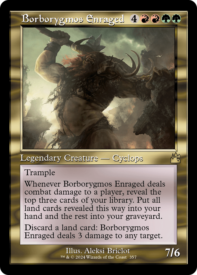 Borborygmos Enraged (Retro Frame) [Ravnica Remastered] | The Clever Kobold