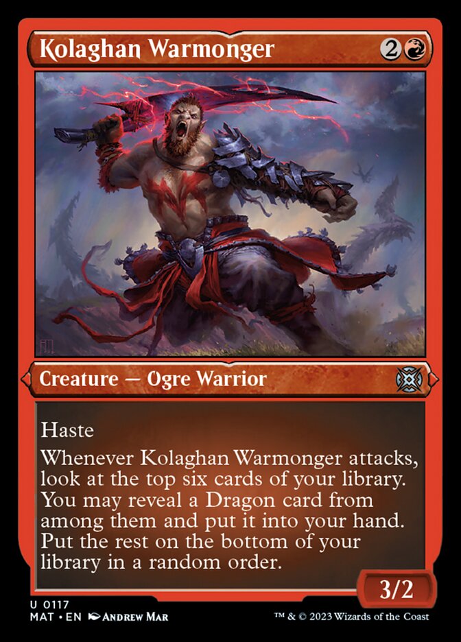 Kolaghan Warmonger (Foil Etched) [March of the Machine: The Aftermath] | The Clever Kobold