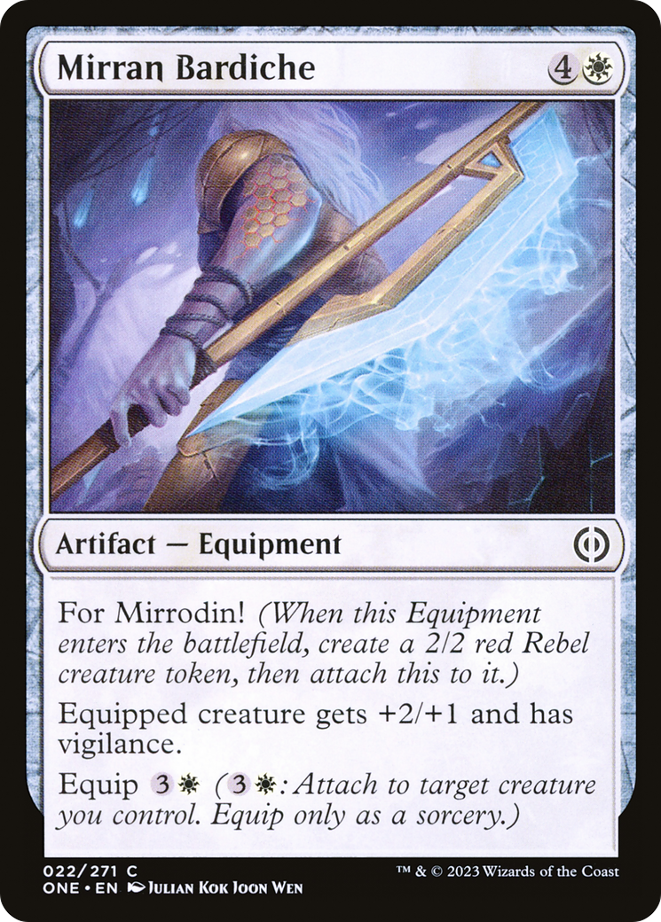 Mirran Bardiche [Phyrexia: All Will Be One] | The Clever Kobold