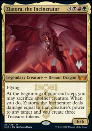 Ziatora, the Incinerator (Promo Pack) [Streets of New Capenna Promos] | The Clever Kobold