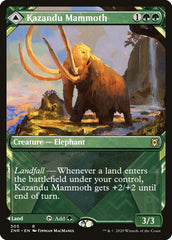 Kazandu Mammoth // Kazandu Valley (Showcase) [Zendikar Rising] | The Clever Kobold