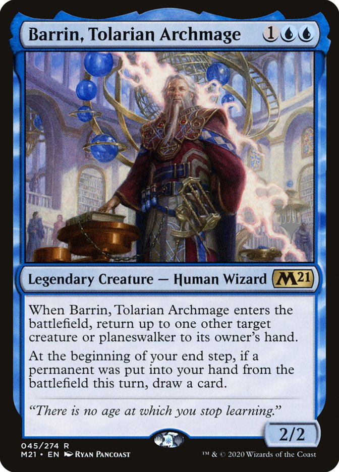 Barrin, Tolarian Archmage (Promo Pack) [Core Set 2021 Promos] | The Clever Kobold