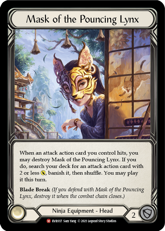 Mask of the Pouncing Lynx [EVR037] (Everfest)  1st Edition Normal | The Clever Kobold