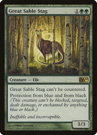 Great Sable Stag [Magic 2010] | The Clever Kobold