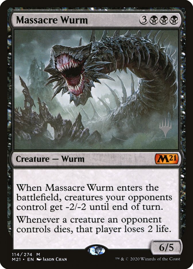 Massacre Wurm (Promo Pack) [Core Set 2021 Promos] | The Clever Kobold