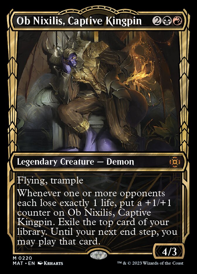 Ob Nixilis, Captive Kingpin (Showcase Halo Foil) [March of the Machine: The Aftermath] | The Clever Kobold