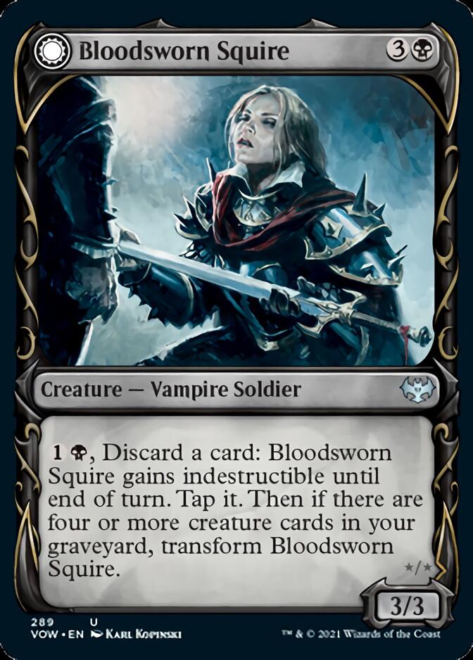 Bloodsworn Squire // Bloodsworn Knight (Showcase Fang Frame) [Innistrad: Crimson Vow] | The Clever Kobold