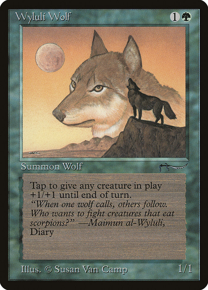 Wyluli Wolf (Light Mana Cost) [Arabian Nights] | The Clever Kobold