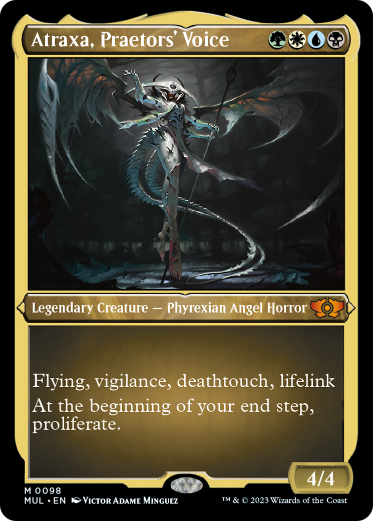 Atraxa, Praetors' Voice (Foil Etched) [Multiverse Legends] | The Clever Kobold