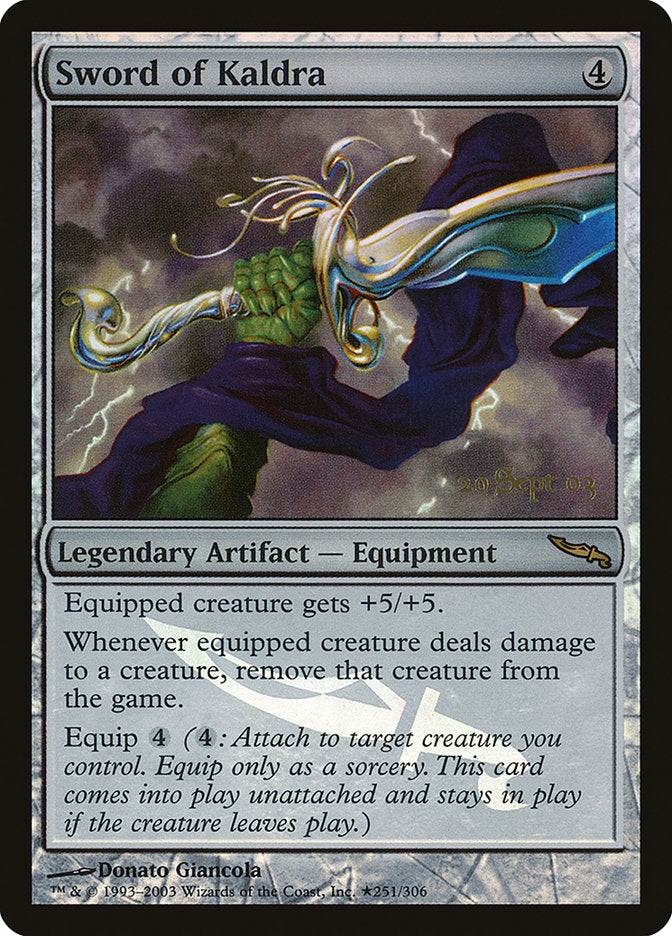 Sword of Kaldra [Mirrodin Promos] | The Clever Kobold