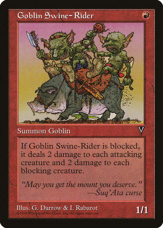 Goblin Swine-Rider [Visions] | The Clever Kobold