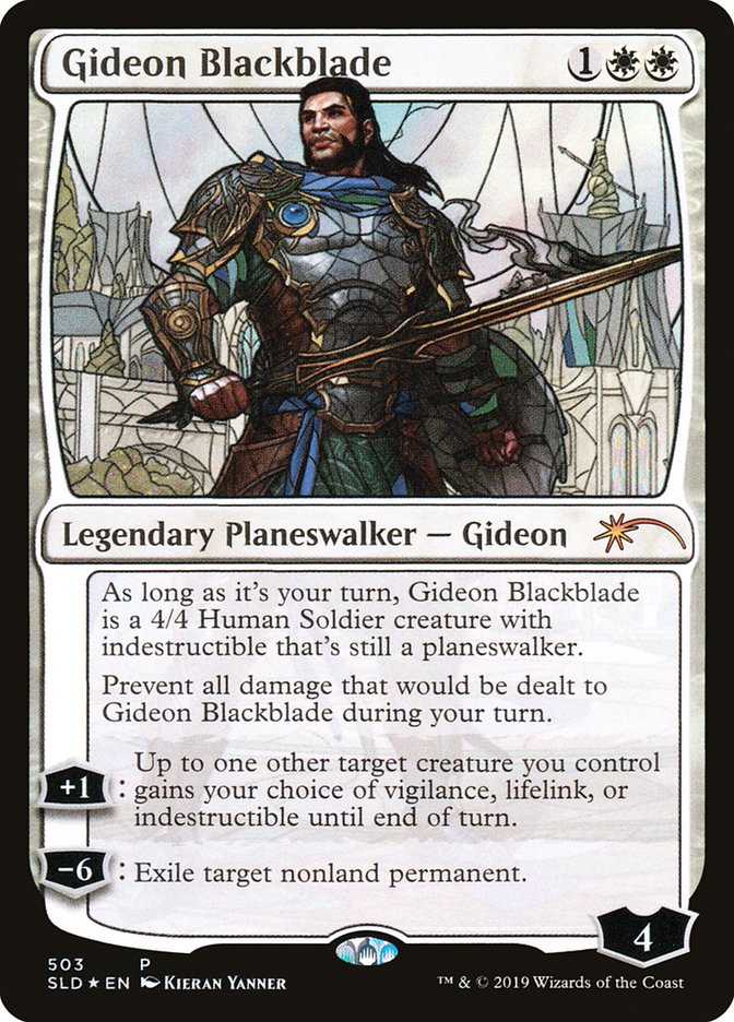 Gideon Blackblade (Stained Glass) [Secret Lair Drop Promos] | The Clever Kobold
