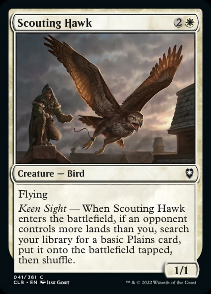 Scouting Hawk [Commander Legends: Battle for Baldur's Gate] | The Clever Kobold