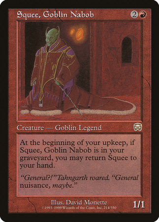 Squee, Goblin Nabob [Mercadian Masques] | The Clever Kobold