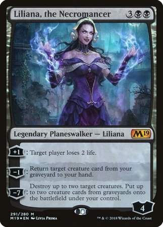 Liliana, the Necromancer [Core Set 2019] | The Clever Kobold