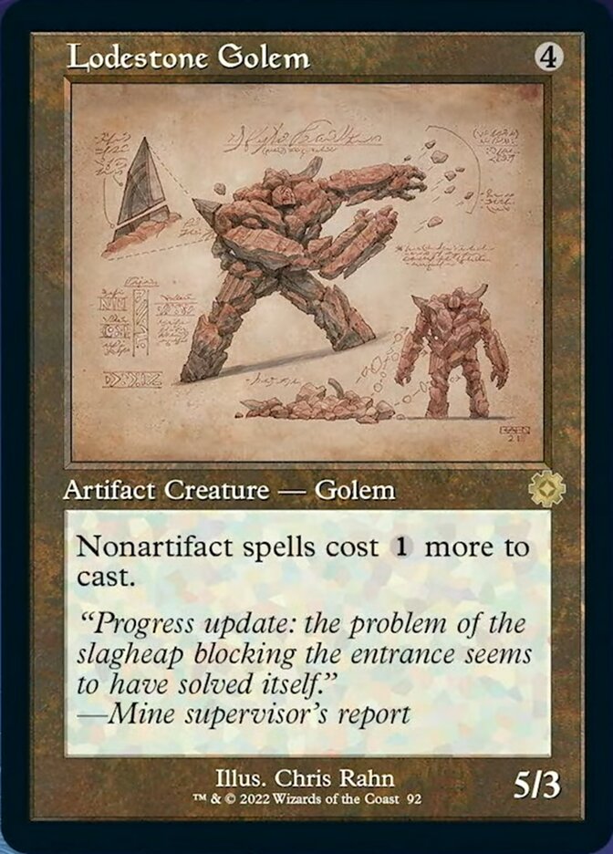 Lodestone Golem (Retro Schematic) [The Brothers' War Retro Artifacts] | The Clever Kobold