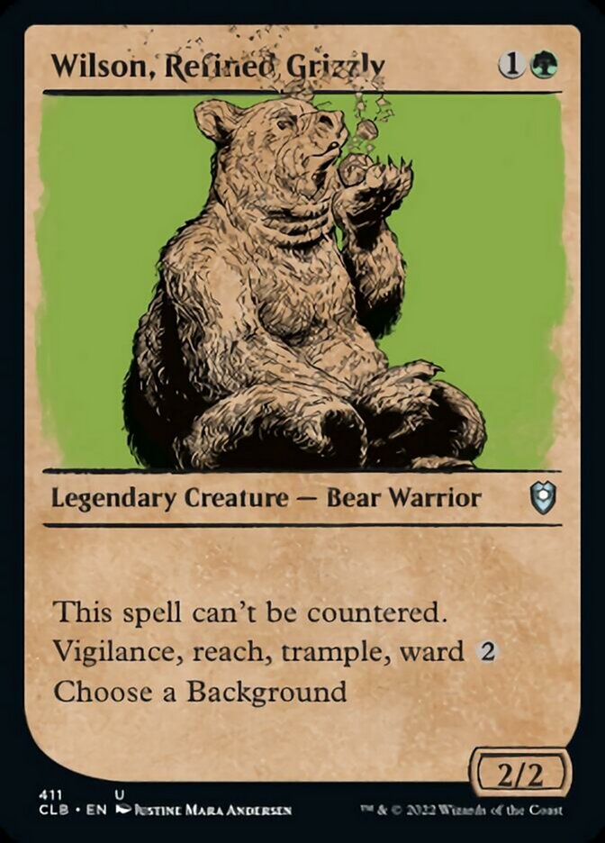 Wilson, Refined Grizzly (Showcase) [Commander Legends: Battle for Baldur's Gate] | The Clever Kobold