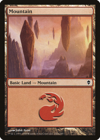 Mountain (242a) [Zendikar] | The Clever Kobold