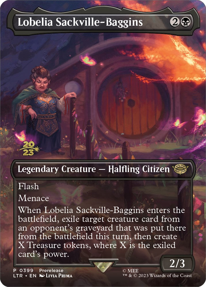 Lobelia Sackville-Baggins (399) [The Lord of the Rings: Tales of Middle-Earth Prerelease Promos] | The Clever Kobold