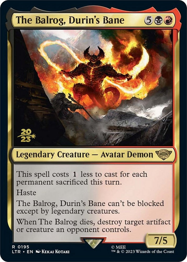 The Balrog, Durin's Bane [The Lord of the Rings: Tales of Middle-Earth Prerelease Promos] | The Clever Kobold