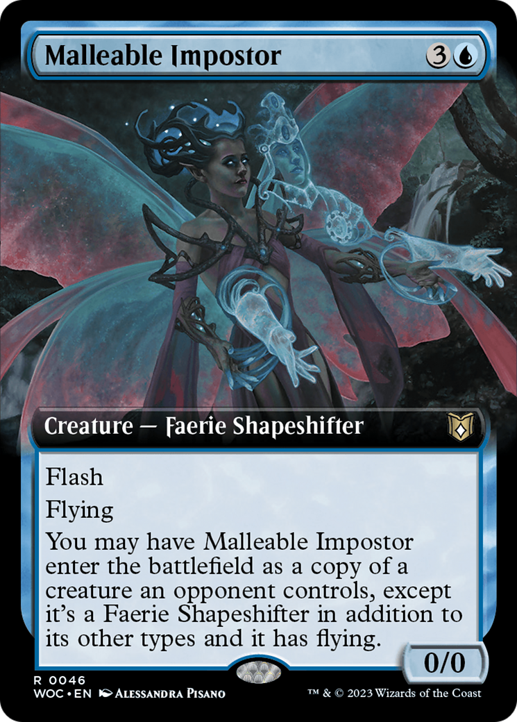 Malleable Impostor (Extended Art) [Wilds of Eldraine Commander] | The Clever Kobold