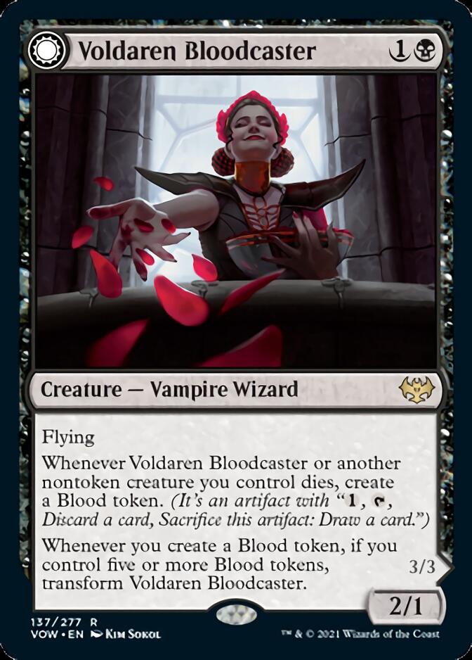 Voldaren Bloodcaster // Bloodbat Summoner [Innistrad: Crimson Vow] | The Clever Kobold