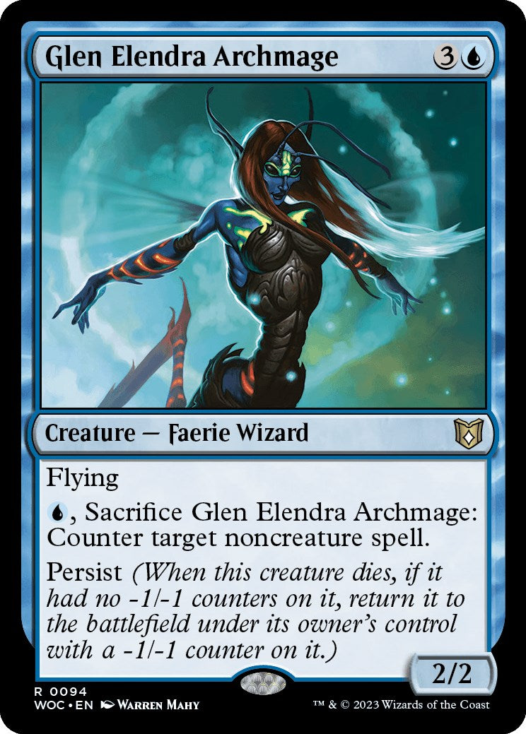 Glen Elendra Archmage [Wilds of Eldraine Commander] | The Clever Kobold