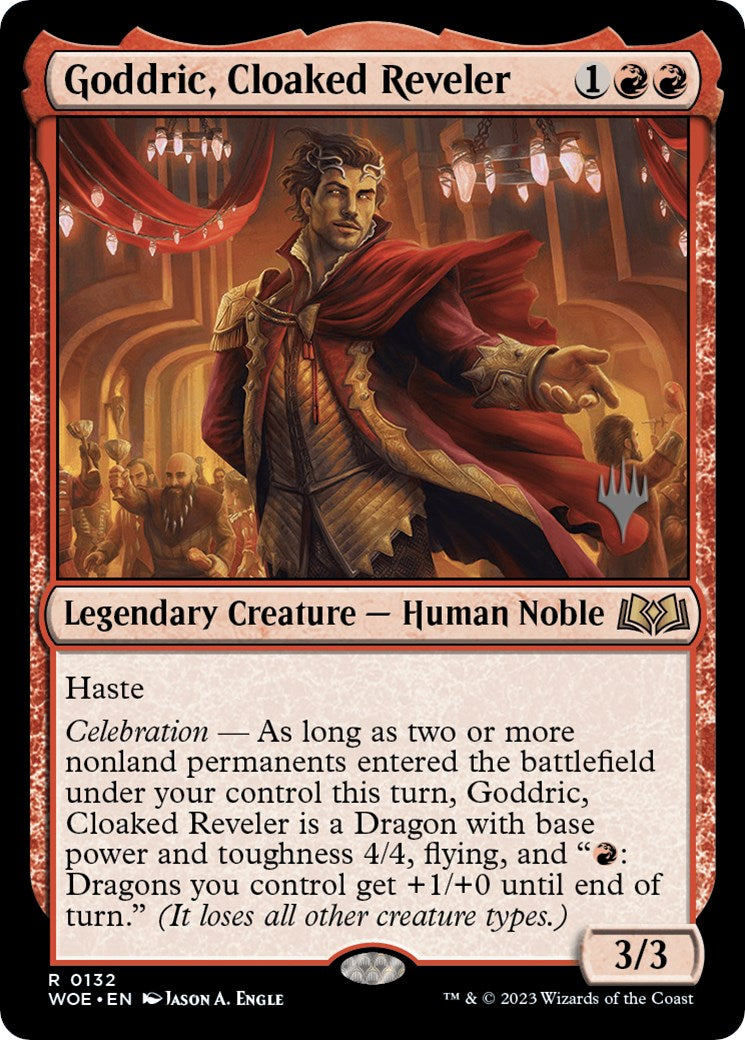 Goddric, Cloaked Reveler (Promo Pack) [Wilds of Eldraine Promos] | The Clever Kobold