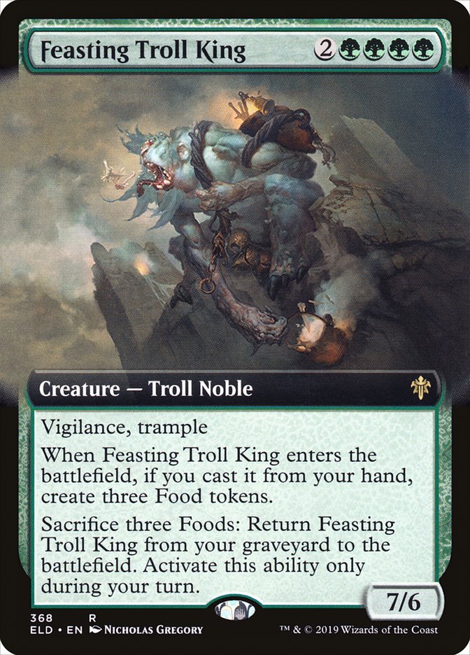 Feasting Troll King (Extended Art) [Throne of Eldraine] | The Clever Kobold