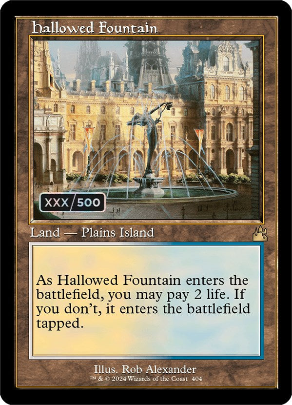 Hallowed Fountain (Retro) (Serialized) [Ravnica Remastered] | The Clever Kobold