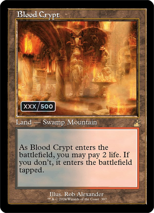 Blood Crypt (Retro) (Serialized) [Ravnica Remastered] | The Clever Kobold