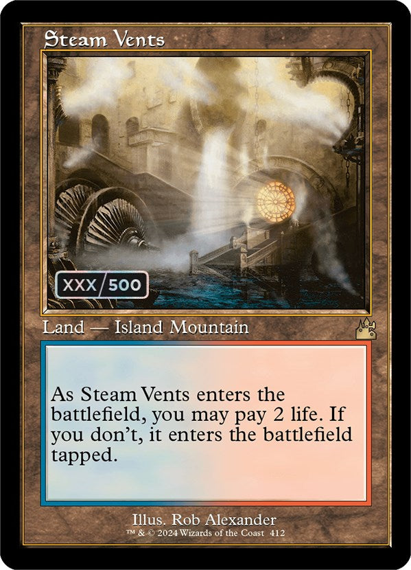 Steam Vents (Retro) (Serialized) [Ravnica Remastered] | The Clever Kobold